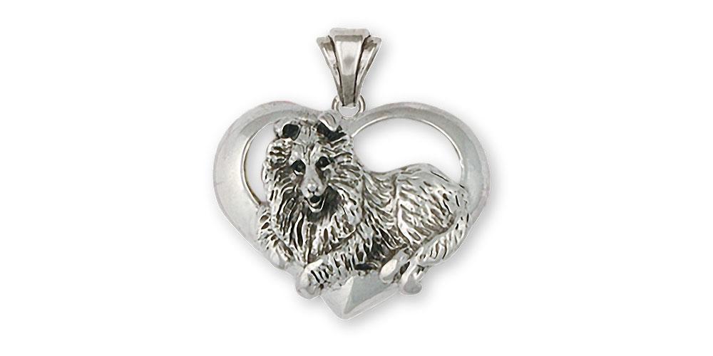 Sheltie Charms Sheltie Pendant Sterling Silver Dog Jewelry Sheltie jewelry