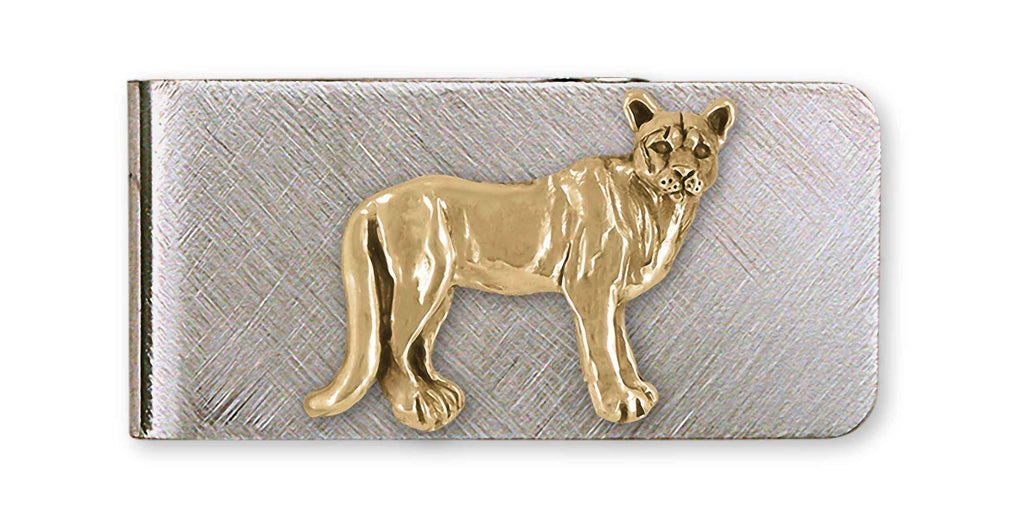Cougar Charms Cougar Money Clip Bronze And Stainless Steel Mountain Lion Jewelry Cougar jewelry