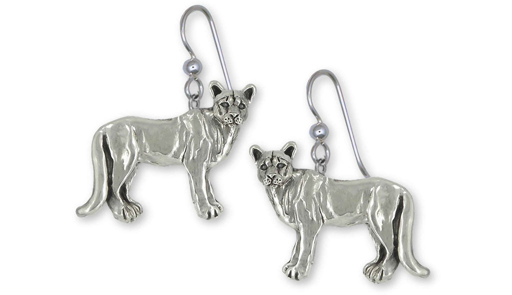 Cougar Charms Cougar Earrings Sterling Silver Mountain Lion Jewelry Cougar jewelry