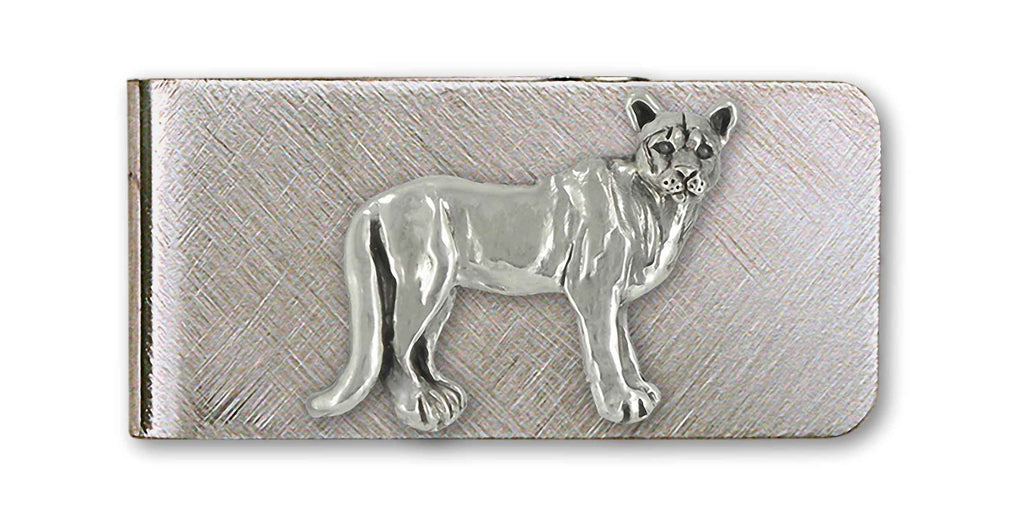 Cougar Charms Cougar Money Clip Sterling Silver And Stainless Steel Mountain Lion Jewelry Cougar jewelry