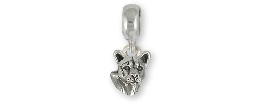 Cougar Charms Cougar Charm Slide Sterling Silver Mountain Lion Jewelry Cougar jewelry