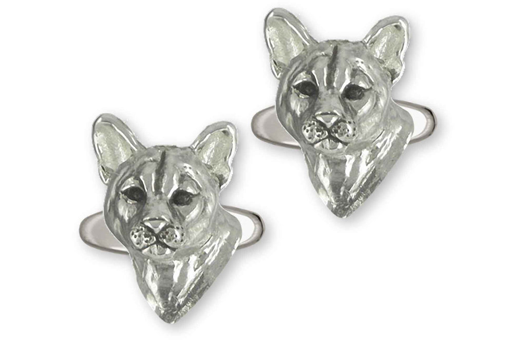 Cougar Charms Cougar Cufflinks Sterling Silver Mountain Lion Jewelry Cougar jewelry