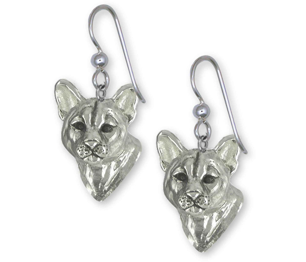 Cougar Charms Cougar Earrings Sterling Silver Mountain Lion Jewelry Cougar jewelry