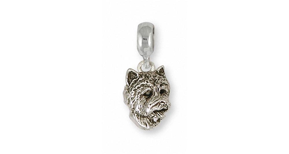 Cairn Terrier Charms Cairn Terrier Charm Slide Sterling Silver Dog Jewelry Cairn Terrier jewelry