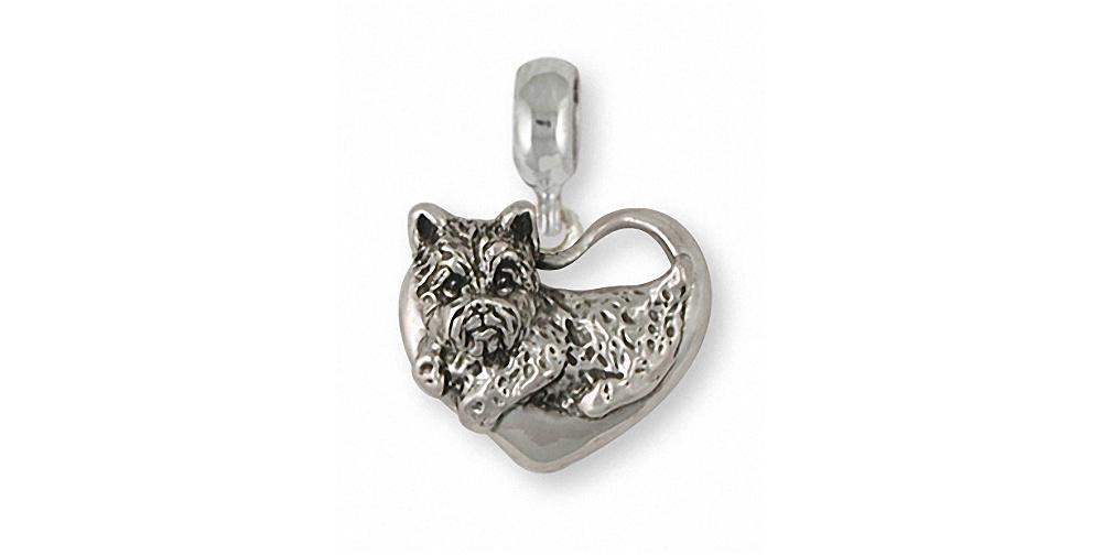 Cairn Terrier Charms Cairn Terrier Charm Slide Sterling Silver Dog Jewelry Cairn Terrier jewelry