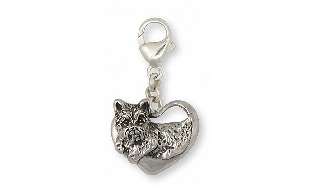 Cairn Terrier Charms Cairn Terrier Zipper Pull Sterling Silver Dog Jewelry Cairn Terrier jewelry