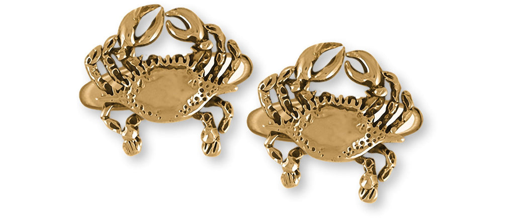 Crab Charms Crab Cufflinks 14k Gold Crab Jewelry Crab jewelry