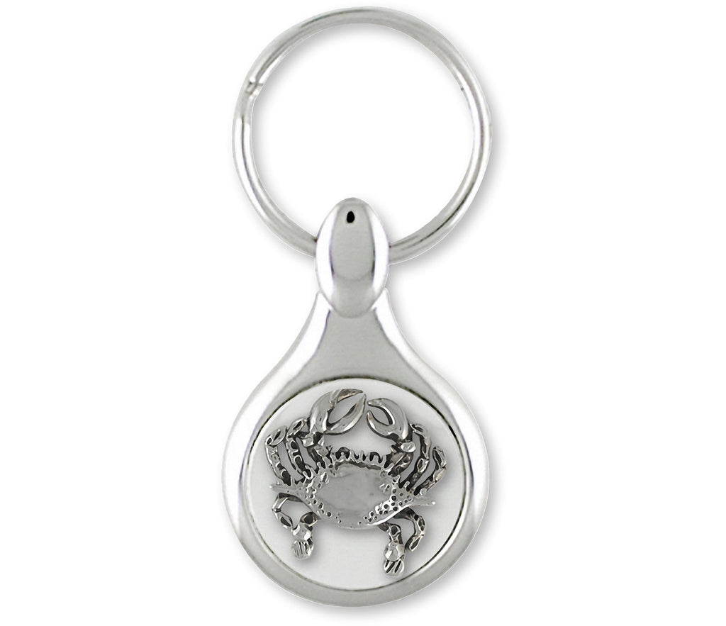 Crab Charms Crab Key Ring Sterling Silver And Stainless Steel Crab Jewelry Crab jewelry