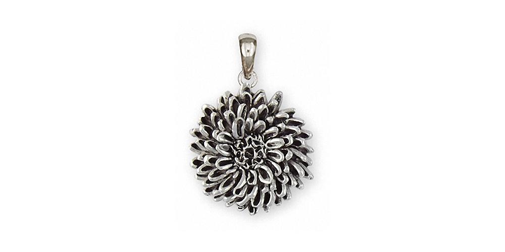 Chrysanthemum Charms Chrysanthemum Pendant Sterling Silver Flower Jewelry Chrysanthemum jewelry