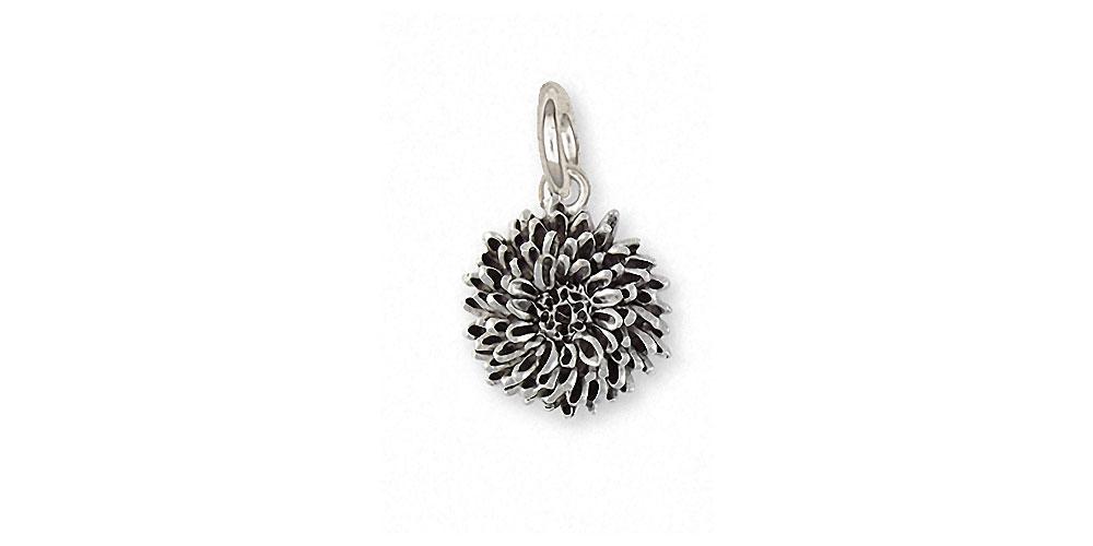 Chrysanthemum Charms Chrysanthemum Charm Sterling Silver Flower Jewelry Chrysanthemum jewelry