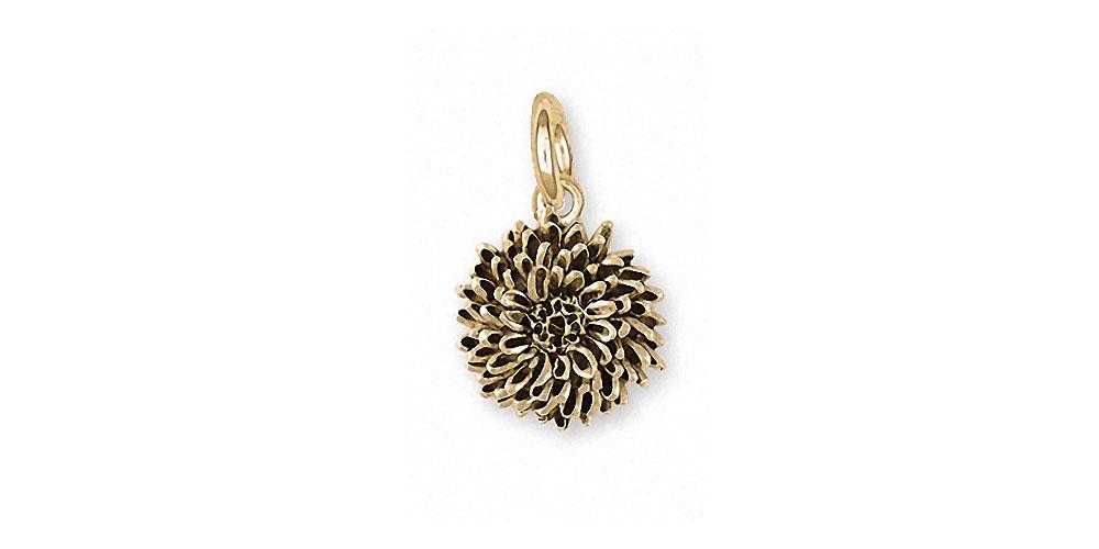 Chrysanthemum Charms Chrysanthemum Charm 14k Gold Flower Jewelry Chrysanthemum jewelry