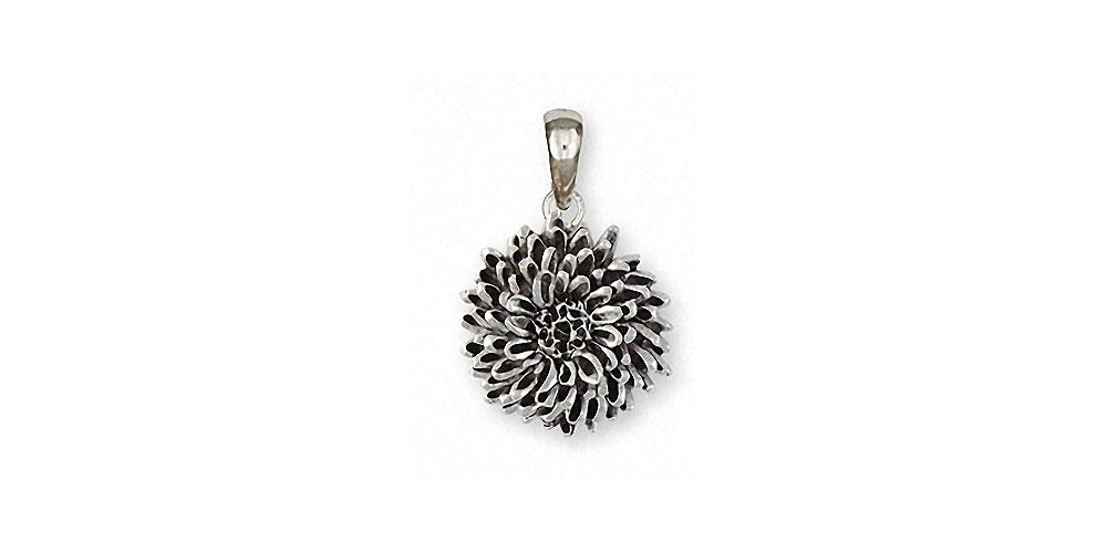 Chrysanthemum Charms Chrysanthemum Pendant Sterling Silver Flower Jewelry Chrysanthemum jewelry