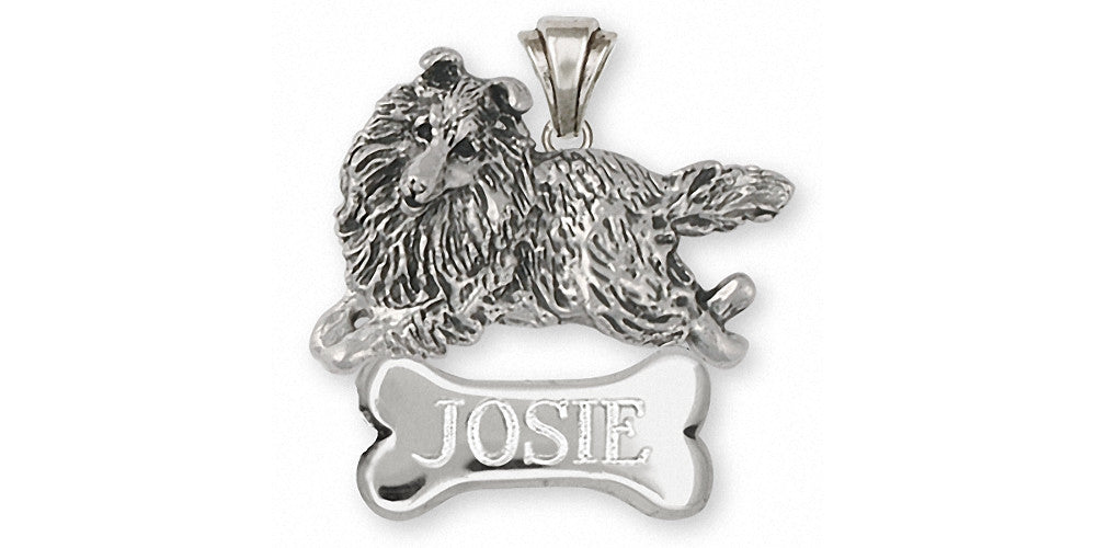 Collie Charms Collie Pendant Sterling Silver Dog Jewelry Collie jewelry