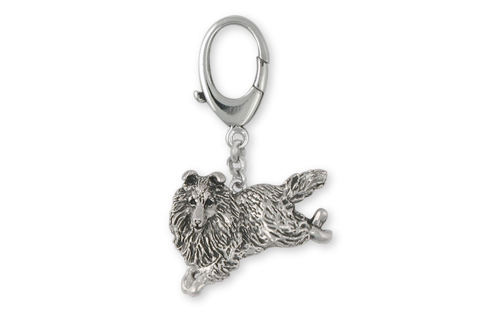 Collie Charms Collie Zipper Pull Sterling Silver Dog Jewelry Collie jewelry