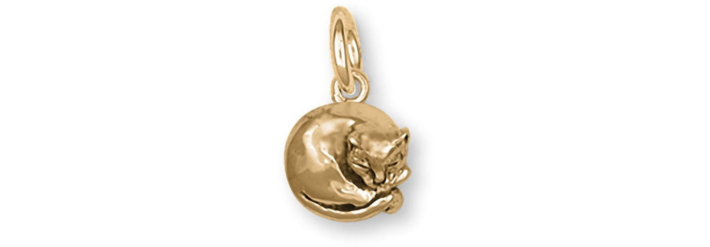 Cat Charms Cat Charm 14k Yellow Gold Cat Jewelry Cat jewelry