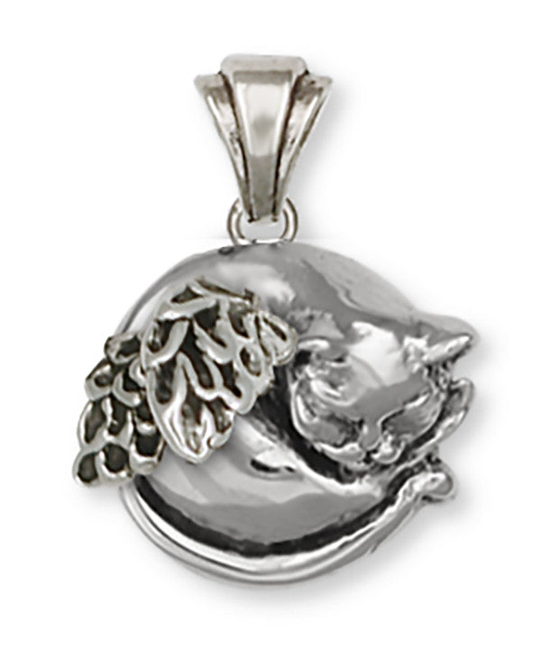 Cat Angel Pendant Handmade Sterling Silver Cat Jewelry CT52-AP