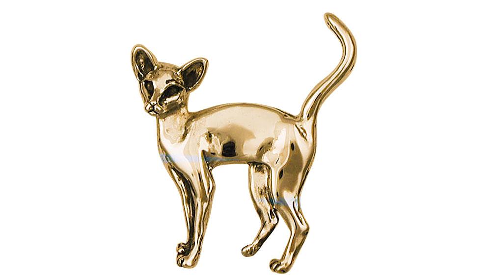 Siamese Cat Charms Siamese Cat Brooch Pin 14k Yellow Gold Siamese Jewelry Siamese Cat jewelry