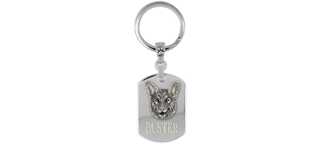 Australian Cattle Dog Charms Australian Cattle Dog Key Ring Sterling Silver And Stainless Steel Australian Cattle Dog Jewelry Australian Cattle Dog jewelry