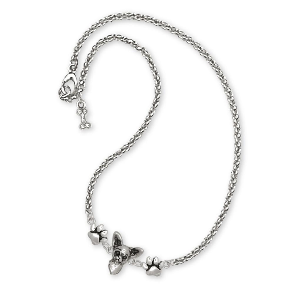 Chihuahua Charms Chihuahua Bracelet Sterling Silver Dog Jewelry Chihuahua jewelry