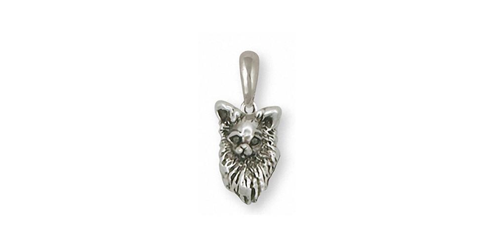 Long Hair Chihuahua Charms Long Hair Chihuahua Pendant Sterling Silver Dog Jewelry Long Hair Chihuahua jewelry