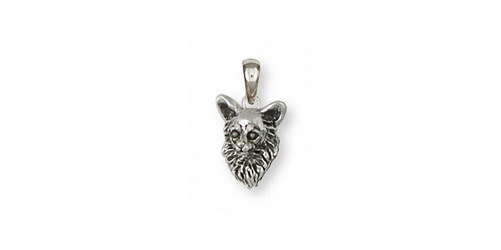 Long Hair Chihuahua Charms Long Hair Chihuahua Pendant Sterling Silver Dog Jewelry Long Hair Chihuahua jewelry