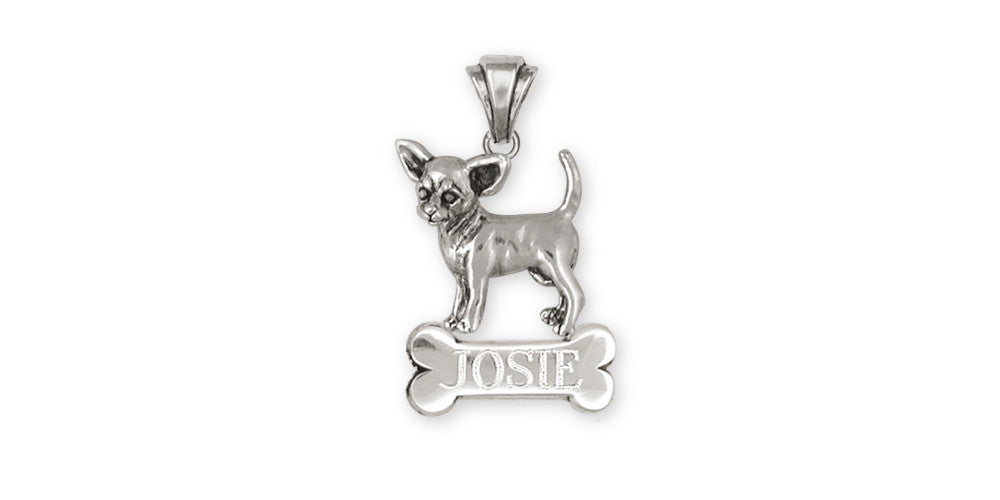 Chihuahua Charms Chihuahua Personalized Pendant Sterling Silver Dog Jewelry Chihuahua jewelry