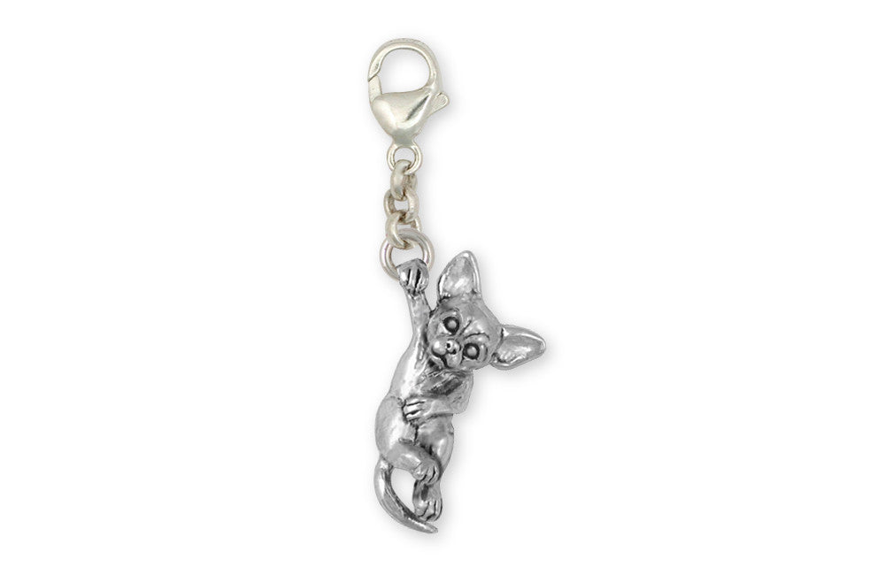 Chihuahua Charms Chihuahua Zipper Pull Sterling Silver Dog Jewelry Chihuahua jewelry