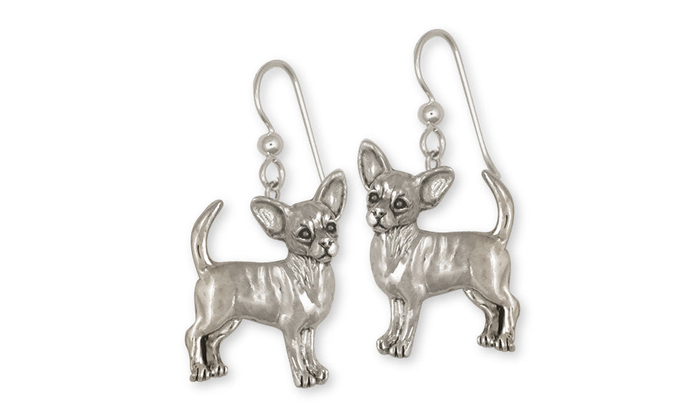 Chihuahua Dog Charms Chihuahua Dog Earrings Handmade Sterling Silver Dog Jewelry Chihuahua Dog jewelry