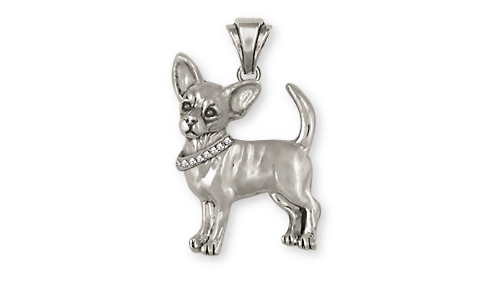 Chihuahua Dog Charms Chihuahua Dog Pendant Handmade Sterling Silver Dog Jewelry Chihuahua Dog jewelry