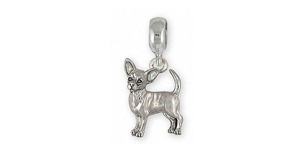 Chihuahua Charms Chihuahua Charm Slide Sterling Silver Dog Jewelry Chihuahua jewelry