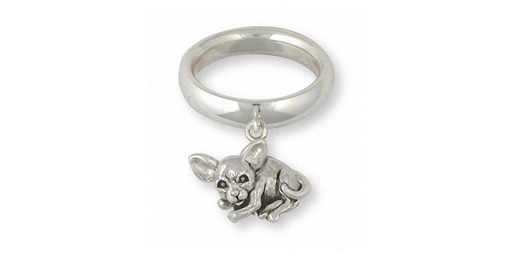 Chihuahua Charms Chihuahua Ring Sterling Silver Dog Jewelry Chihuahua jewelry