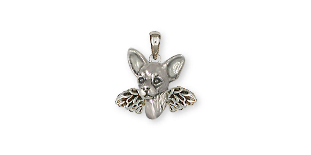 Chihuahua Angel Charms Chihuahua Angel Pendant Handmade Sterling Silver Dog Jewelry Chihuahua Angel jewelry