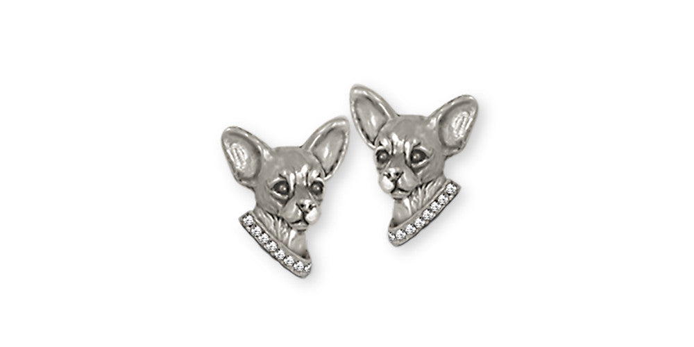 Chihuahua Dog Charms Chihuahua Dog Earrings Handmade Sterling Silver Dog Jewelry Chihuahua Dog jewelry