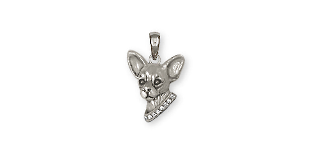 Chihuahua Dog Charms Chihuahua Dog Pendant Handmade Sterling Silver Dog Jewelry Chihuahua Dog jewelry