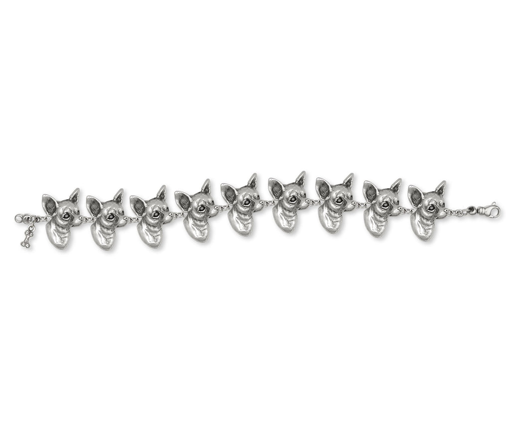 Chihuahua Charms Chihuahua Bracelet Sterling Silver Dog Jewelry Chihuahua jewelry