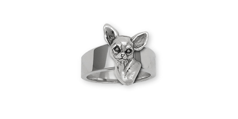 Chihuahua Dog Charms Chihuahua Dog Ring Handmade Sterling Silver Dog Jewelry Chihuahua Dog jewelry