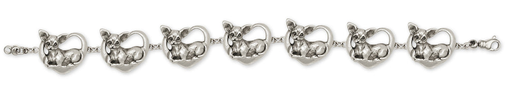 Chihuahua Dog Charms Chihuahua Dog Bracelet Handmade Sterling Silver Dog Jewelry Chihuahua Dog jewelry