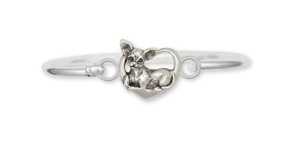 Chihuahua Dog Charms Chihuahua Dog Bracelet Handmade Sterling Silver Dog Jewelry Chihuahua Dog jewelry