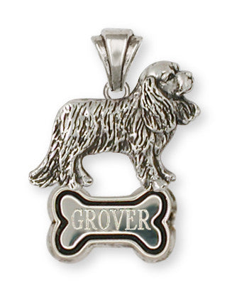 Cavalier King Charles Spaniel Personalize Pendant Jewelry Handmade Sterling Silver CV10-BNP