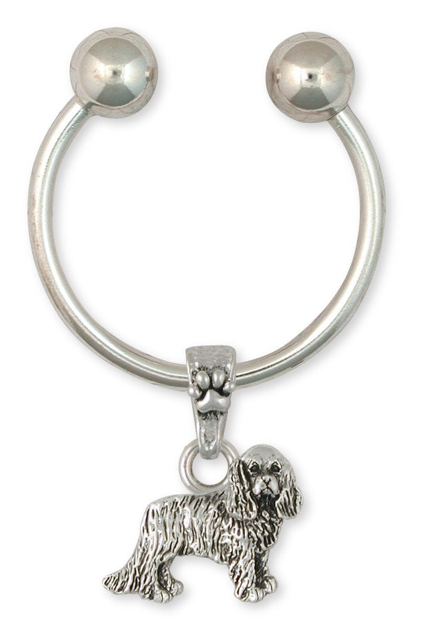 Cavalier King Charles Spaniel Key Ring Jewelry Handmade Sterling Silver CV11-KR