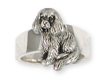 Cavalier King Charles Spaniel Ring Jewelry Handmade Sterling Silver CV12-R