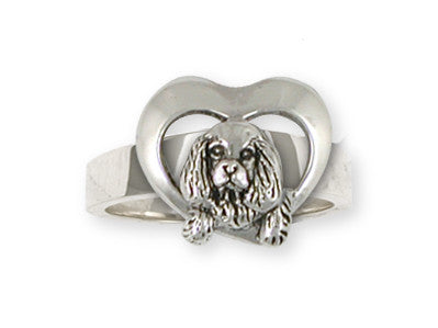Cavalier King Charles Spaniel Ring Jewelry Handmade Sterling Silver CV16-R