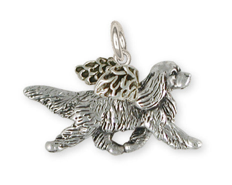 Cavalier King Charles Spaniel Angel Pendant Jewelry Handmade Sterling Silver CV21-AC