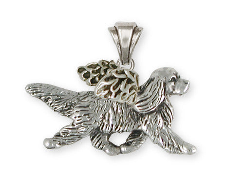 Cavalier King Charles Spaniel Angel Pendant Jewelry Handmade Sterling Silver CV21-AP