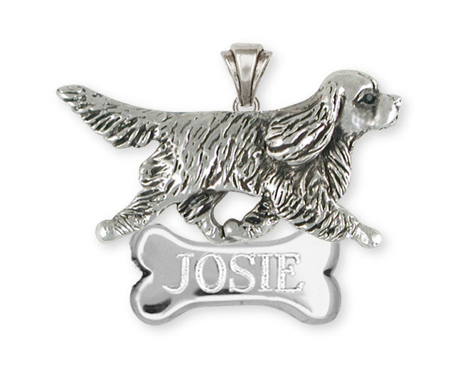 Cavalier King Charles Spaniel Personalized Pendant Jewelry Handmade Sterling Silver CV22-NP