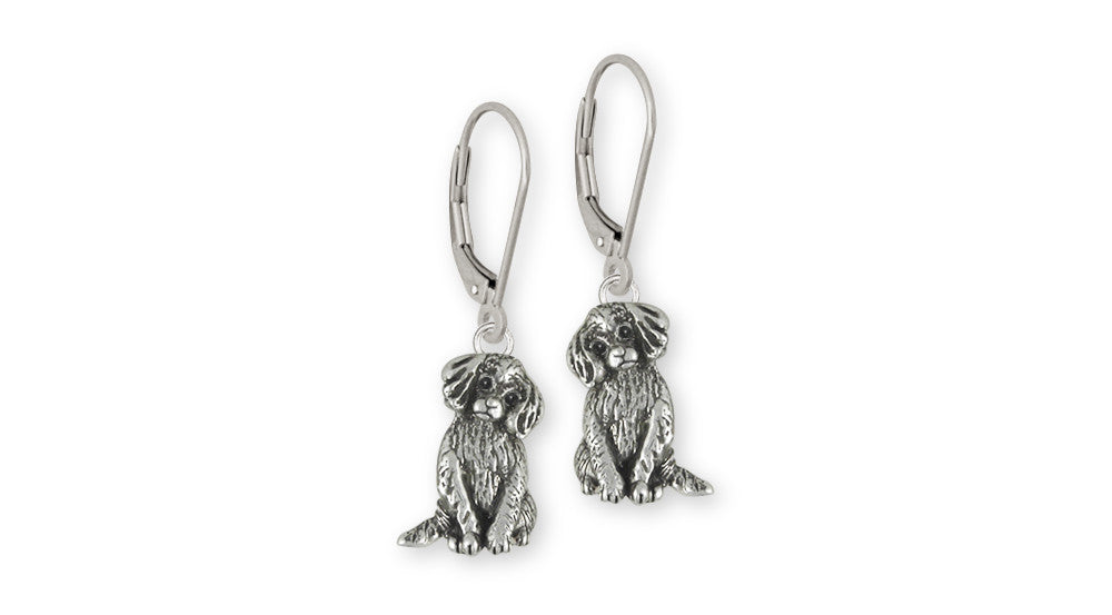 Cavalier King Charles Spaniel Puppy Charms Cavalier King Charles Spaniel Puppy Earrings Sterling Silver Dog Jewelry Cavalier King Charles Spaniel Puppy jewelry