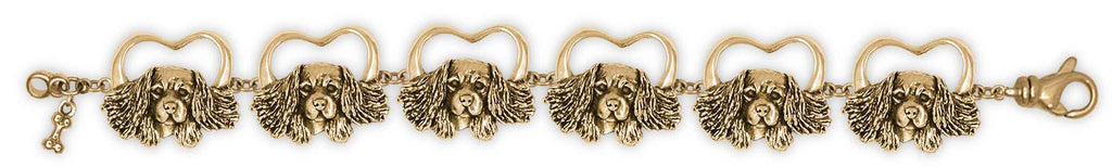 Cavalier King Charles Spaniel Charms Cavalier King Charles Spaniel Bracelet 14k Yellow Gold Cavalier Jewelry Cavalier King Charles Spaniel jewelry