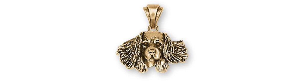 Cavalier King Charles Spaniel Charms Cavalier King Charles Spaniel Pendant 14k Yellow Gold Cavalier Jewelry Cavalier King Charles Spaniel jewelry