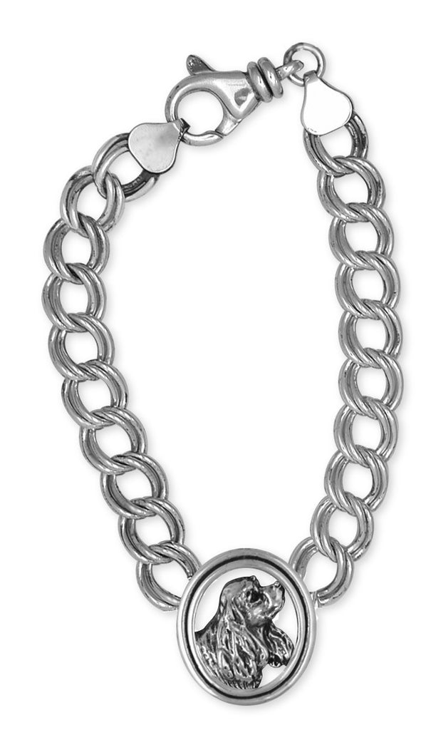 Cavalier King Charles Spaniel Charm Link Bracelet Jewelry Handmade Sterling Silver CV4-B