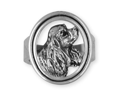 Cavalier King Charles Spaniel Ring Jewelry Handmade Sterling Silver CV4-R